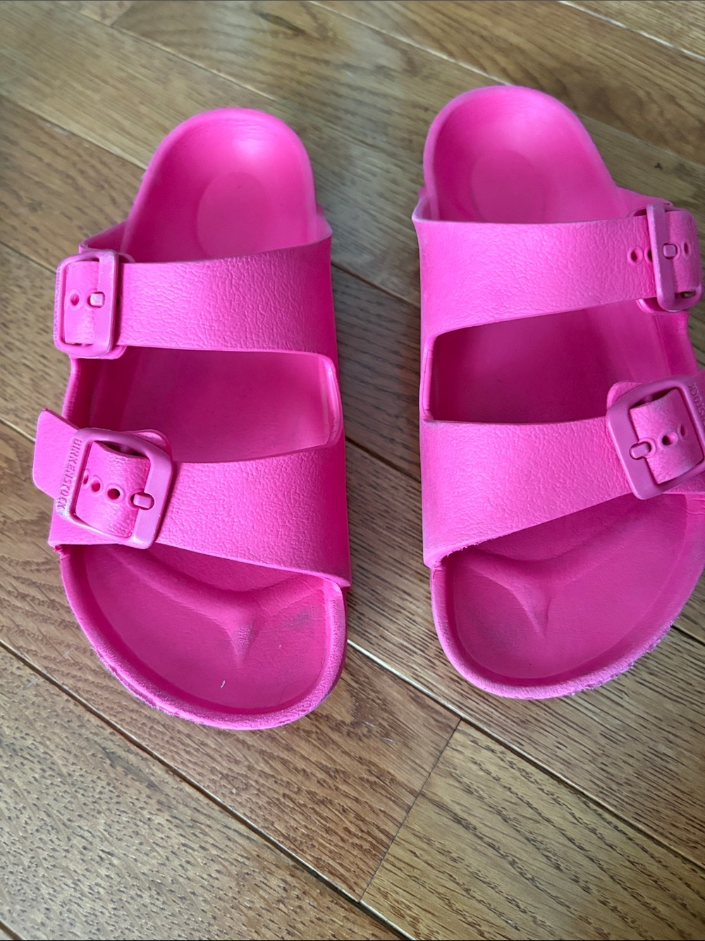 Birkenstock Kids Bright Pink Two-Strap EVA Sandals size 32
